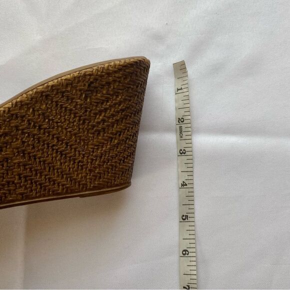 Spring Step Blue and Brown Leather Boho Wedge Heels Size 9 - Picture 12 of 14